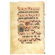 Leaf on vellum from an antiphonary.