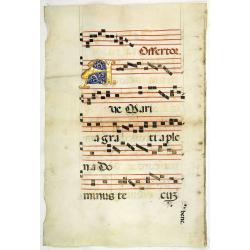 Leaf on vellum from an antiphonary.