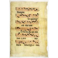 Leaf on vellum from an antiphonary.