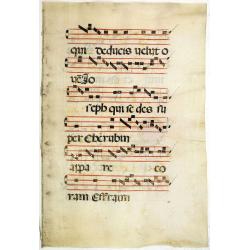 Leaf on vellum from an antiphonary.