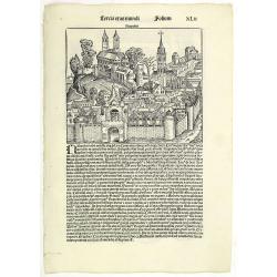 Neapolis - Tercia Etas Mundi. Folium. XLII [With view of Naples)