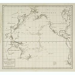 Carte des déclinaison et inclinaisons de l'aiguille aimantée. . .