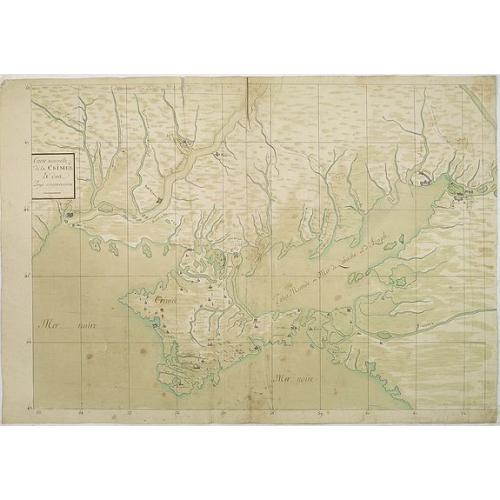 Old map image download for [MANUSCRIPT] Carte nouvelle de la Crimée et des pays circonvoisins.