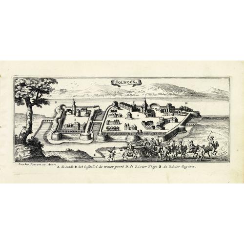 Old map image download for Solnock. (Szolnok)