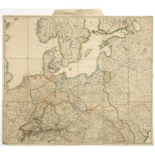 Old map image download for Karte des mittlern und östlichen Europa, von der Seine bis an der Dnieper. . .