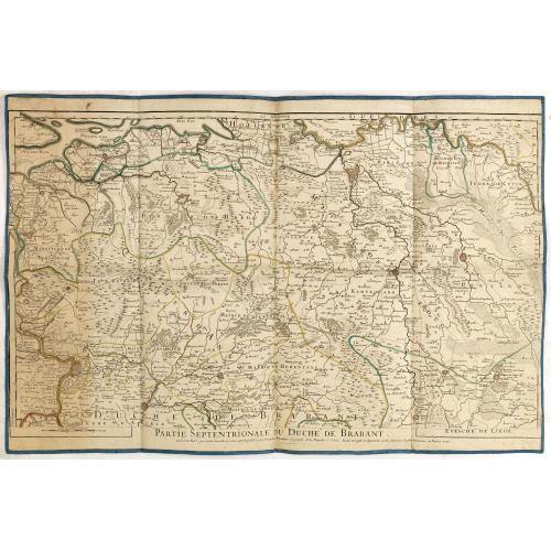 Old map image download for Partie septentrionale du duche de Brabant. . .