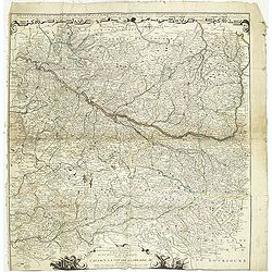 Carte particuliere d'une grande partie des estats situez sur le haut rhein et sur les rivieres qui si déchargent comme sont L'Alsace, la Souabe et la Lorraine,&c. . .