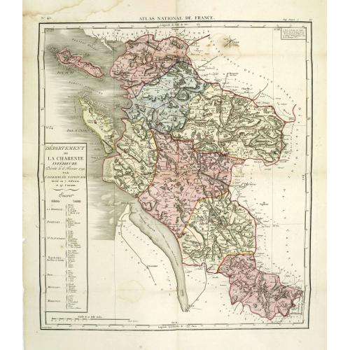 Old map image download for Département de la Charente inférieure decreté le 6 février 1790. . .
