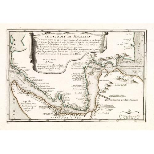 Old map image download for Le Detroit De Magellan . . . Se trouve . . . Il fut decouvert par Ferdinand . . .