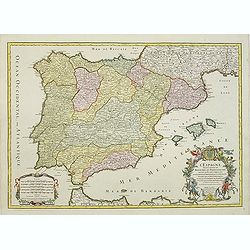 L\'Espagne divisée en tous ses Royaumes et Principautées. . .