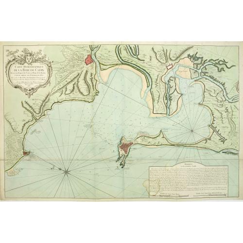 Old map image download for Carte hydrographique de la Baye de Cadix. . .