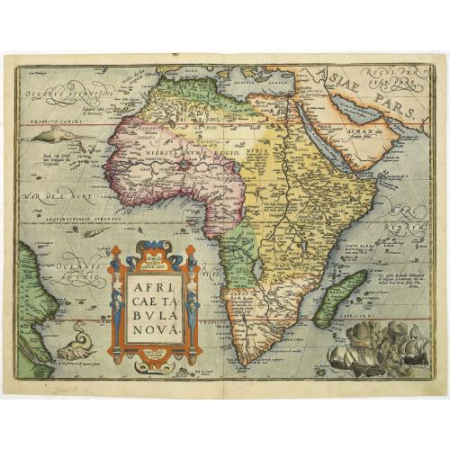 Old map image download for Africae Tabula Nova.