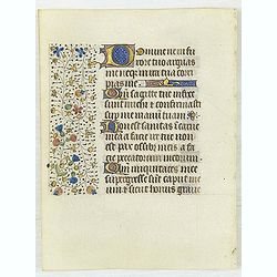 Leaf on vellum from a manuscript Book of Hours, use of Rome.