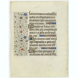 Leaf on vellum from a manuscript Book of Hours, use of Rome.