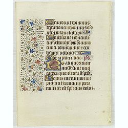 Leaf on vellum from a manuscript Book of Hours, use of Rome.