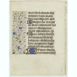 Leaf on vellum from a manuscript Book of Hours, use of Rome.