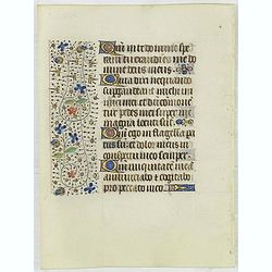 Leaf on vellum from a manuscript Book of Hours, use of Rome.