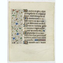 Leaf on vellum from a manuscript Book of Hours, use of Rome.