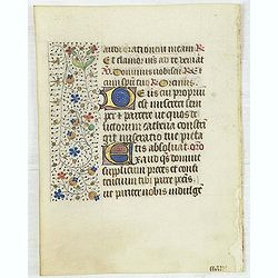 Leaf on vellum from a manuscript Book of Hours, use of Rome.