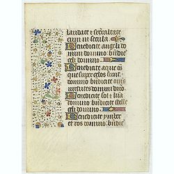 Leaf on vellum from a manuscript Book of Hours, use of Rome.