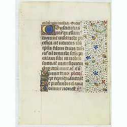 Leaf on vellum from a manuscript Book of Hours, use of Rome.