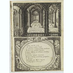 [Illustration from Hierusalemsche Reyse.] Interieur of Church of the Holy Sepulchre.