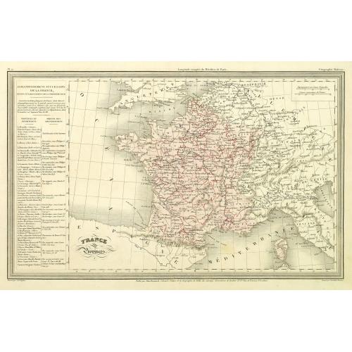 Old map image download for France par Provinces.
