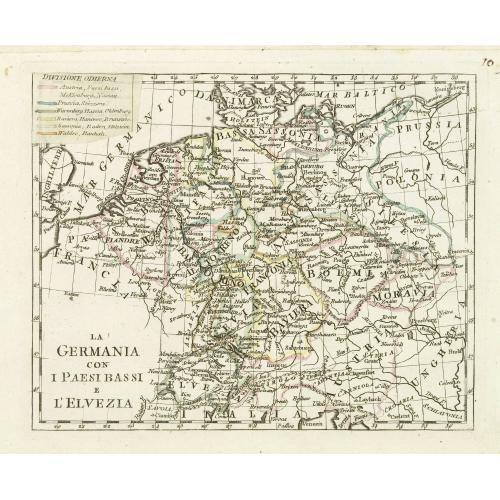 Old map image download for La germania con i Paesibassi e l'elvezia.