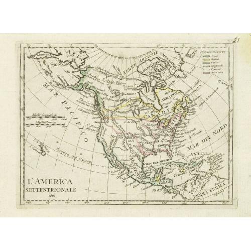 Old map image download for L'America septentrionale.