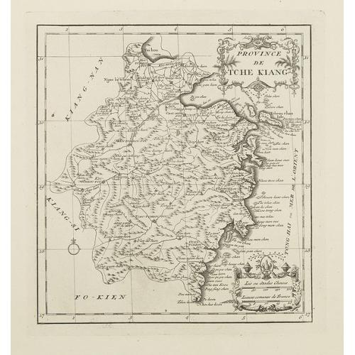 Old map image download for Carte de la province de Tche kiang 浙江 [Zhejiang]