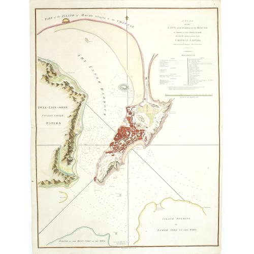 Old map image download for A Plan of the city and harbour of Macao : a colony of the Portugueze, situated at the southern extremity of the Chinese Empire. . .