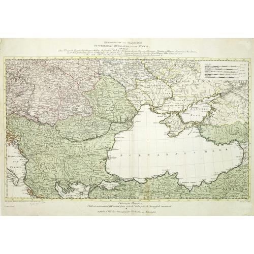Old map image download for Kriegstheater oder Graenzkarte Oesterreichs, Russlands, und der Türkey. . .