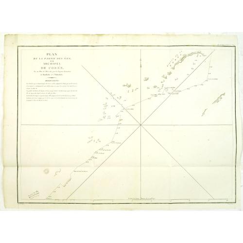 Old map image download for Plan de la partie des iles, ou archipel de Coree, vue au mois de Mai 1787 par les Fregates Francaises la Boussole et l'Astrolabe. . . .