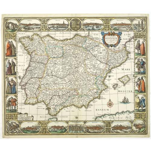 Old map image download for Nova et accurata Tabula Hispaniae. . .