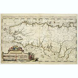 Carte Nouvelle des Costes De Bretagne depuis St. Malo jusques a l'emboucheure de la Riviere de Loire. . .