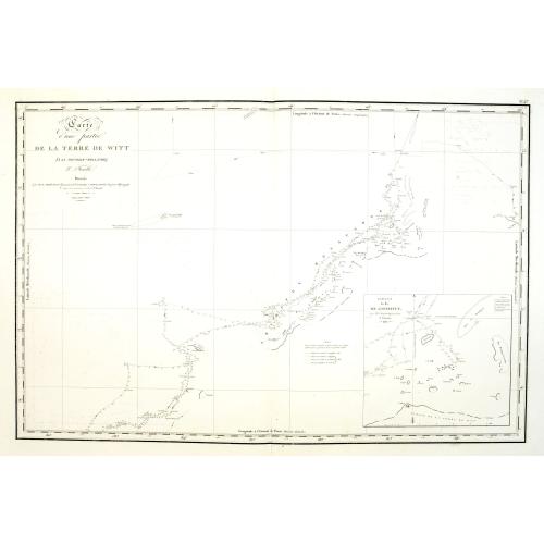 Old map image download for Carte d'une partie de la terre de Witt (à la nouvelle-Hollande) 3ème feuille. . .