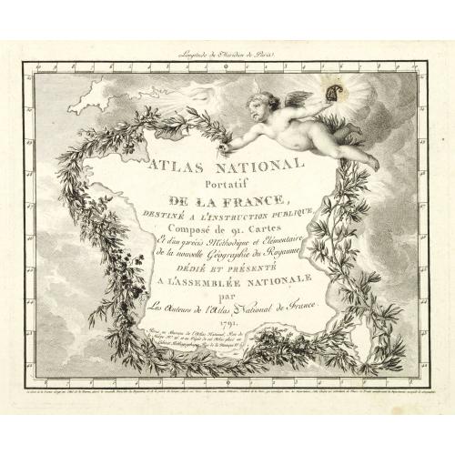 Old map image download for [Title page] Atlas Nationale Portatif de la France. . .