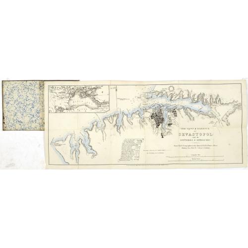 Old map image download for The town & harbour of Sevastopol with the batteries & approaches. . .