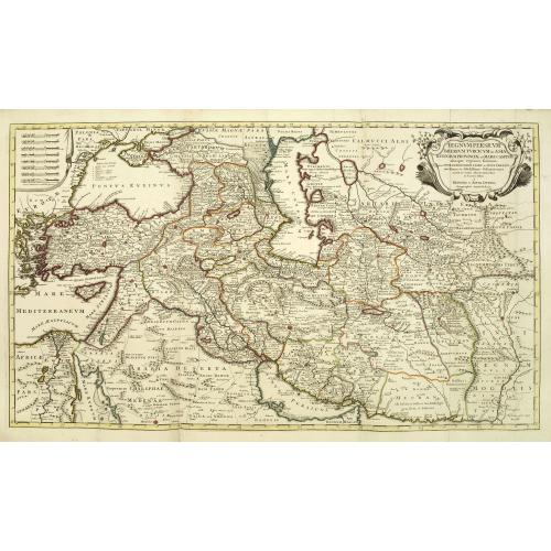 Old map image download for Regnum Persicum Imperium Turcicum in In Asia Russorum Provinciae ad Mare Caspium. . .