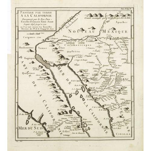 Old map image download for Passage par Terre a la Californie ..