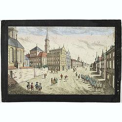 [Prospect der Strasse gegen der Kirche der Recolecten in der obern Stadt zu Quebec. Vuë de la Rue des Recolets dans la haute Ville de Quebec ]