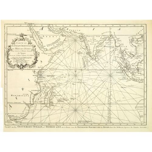 Carte de L'Ocean Oriental ou Mer des Indes..