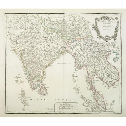 Old map image download for Les Indes Orientales, ou sont distingues les Empires et Royaumes. . .