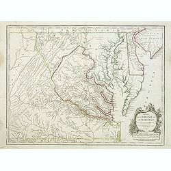 Carte de la Virginie et du Maryland. .