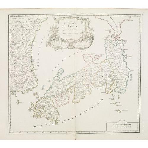 Old map image download for L'Empire du Japon divisé en sept principales parties. . .