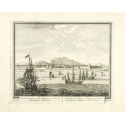 Batavia, gelegen op het eiland Java een beroemde volkplanting der Batavieren.