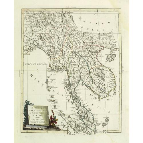 Regni D'Aracan Del Pegu Di Siam Di Camboge E Di Laos . . . 1785