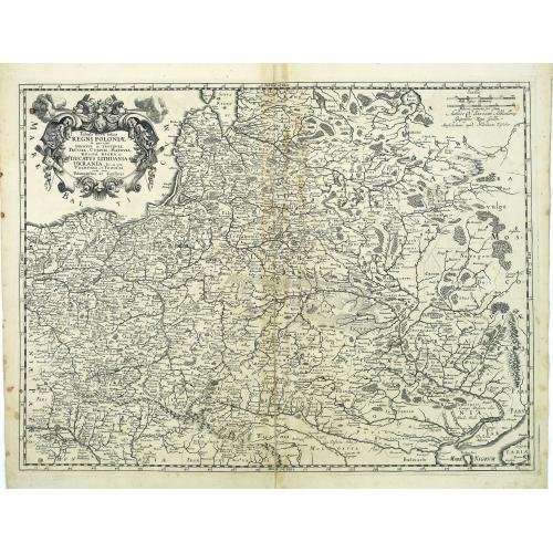 Old map image download for Tabula nova totius regni Poloniae. . .