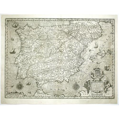 Old map image download for Hispaniae nova describtio. . .