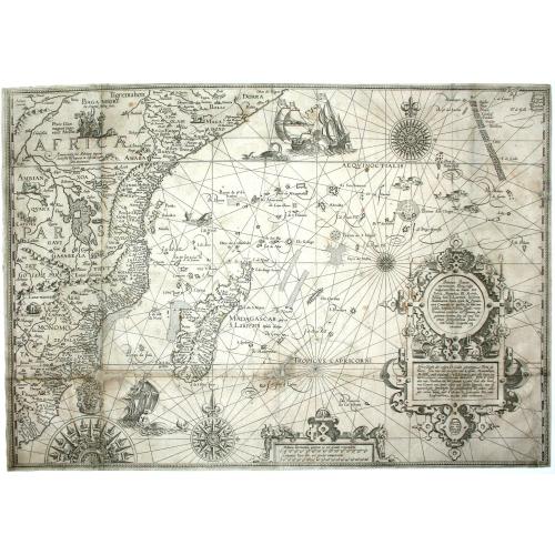 Old map image download for Affbeeldinghe der custen des landts...Terra do Natal.